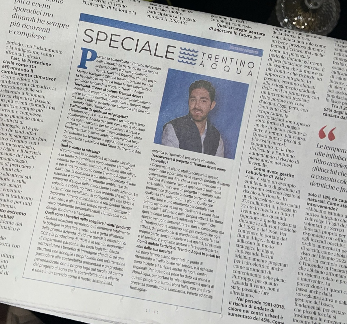 La pagina de Il T Quotidiano con l’intervista a Matteo Torregiani